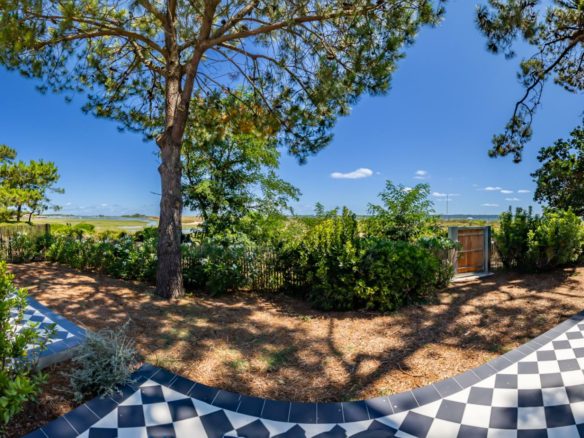 Cap Ferret 44 ha au bord de l'eau première ligne à vendre : vue sur la lagune