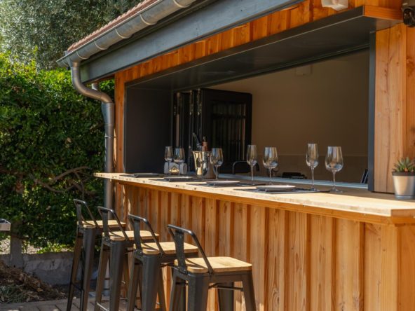 Cap Ferret villa quartier du phare - cuisine bar